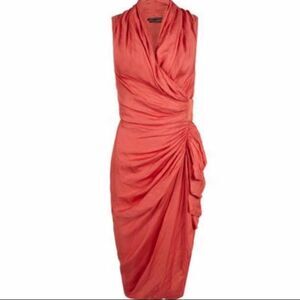 All Saints Spitalfields Cancity Japanese Cloth Wrap Dress, Womens 2 US